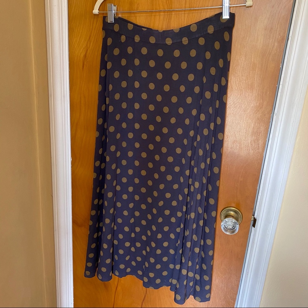 Boden Gray and Gold Polka Dot Skirt UK 12 US8